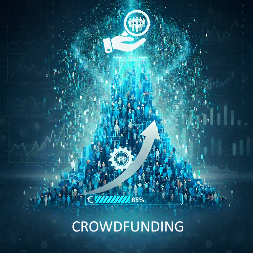 Le financement participatif où plusieurs personnes investissent pour concrétiser une idée ou un projet innovant.